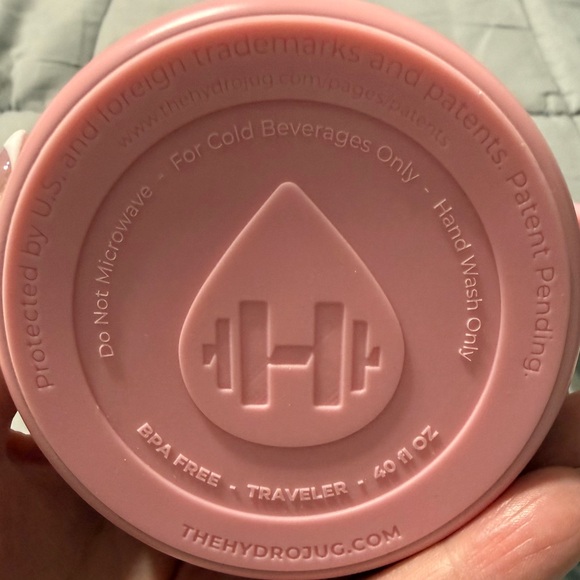 HydroJug Pink Strawberry Patterned Water Bottle - Picture 7 of 10